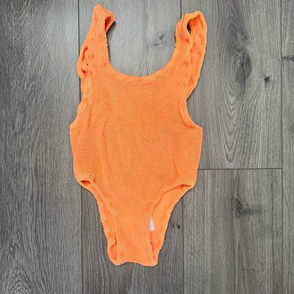 Reina Olga Ruby Swimsuit Orange Neon Scrunch One Piece